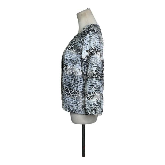 Chico's Travelers Animal Print Top Hook Closure Cardigan size 0 - small - Picture 12 of 12